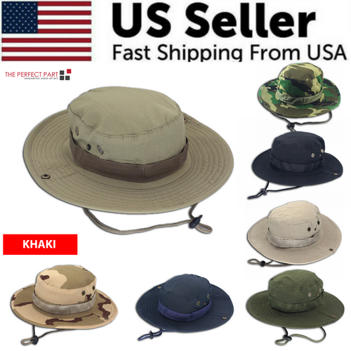 Boonie Bucket Hats Outdoor Fishing Hunting Wide Brim Mesh Camo Safari