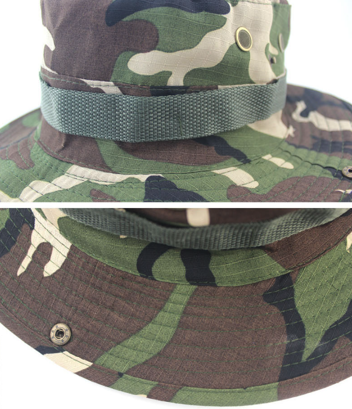 Boonie Bucket Hats Outdoor Fishing Hunting Wide Brim Mesh Camo Safari