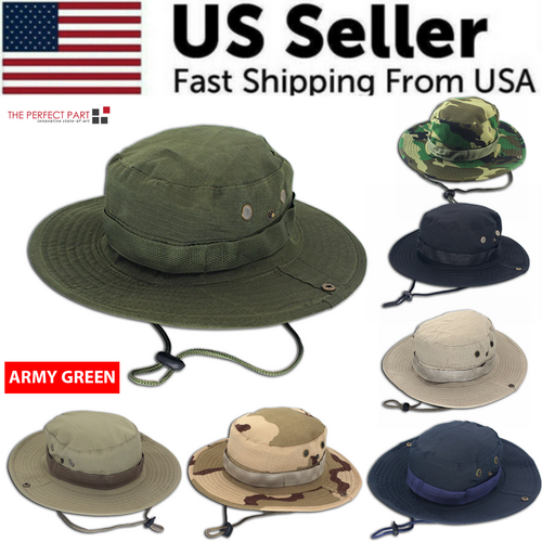 Boonie Bucket Hats Outdoor Fishing Hunting Wide Brim Mesh Camo Safari