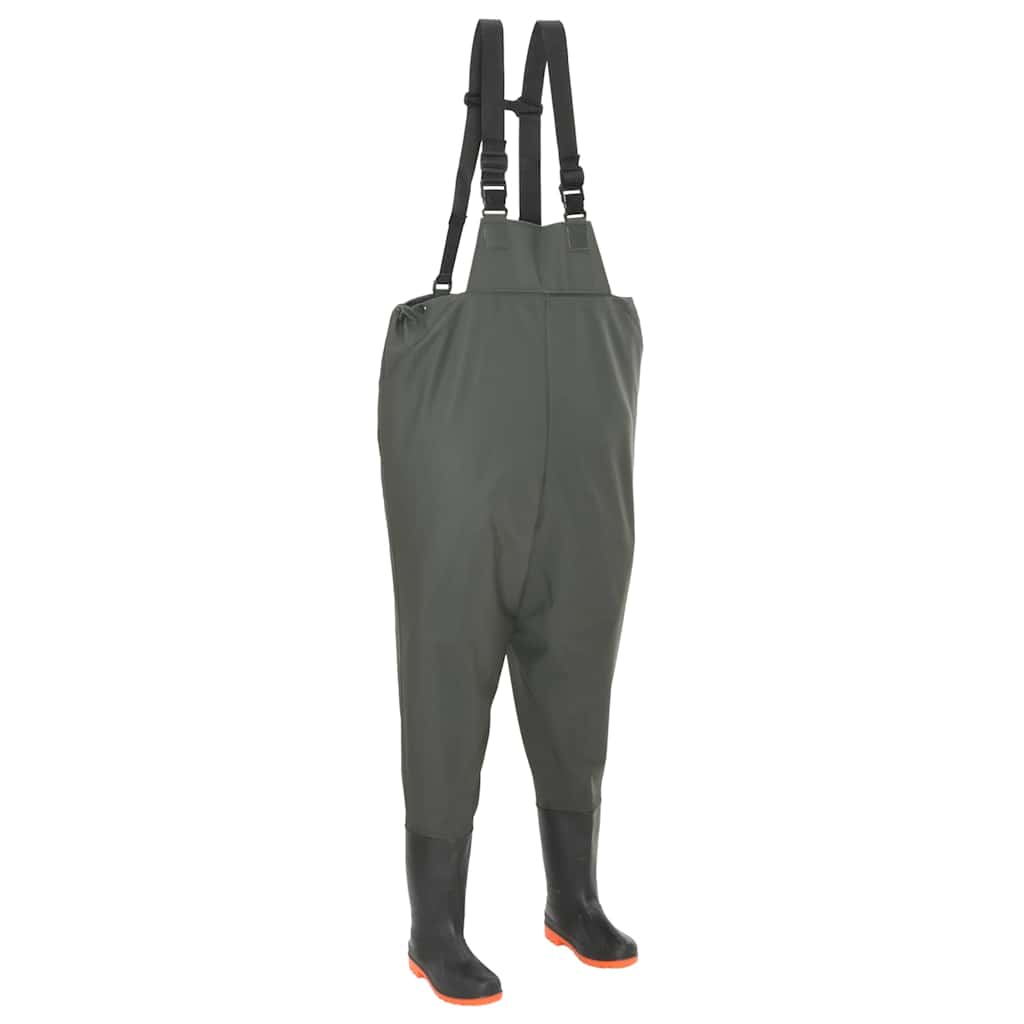 NNEVL Wading Pants with Boots Green Size 39