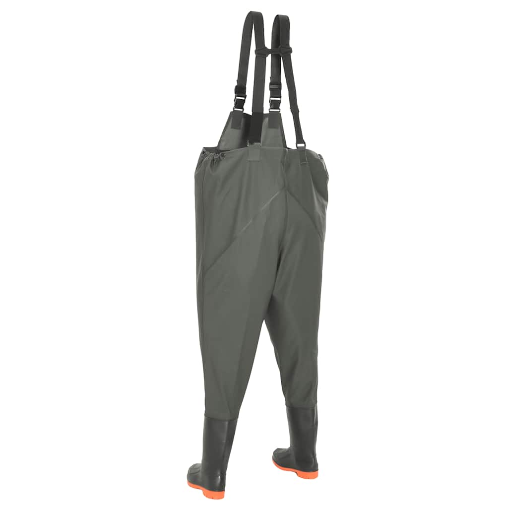 NNEVL Wading Pants with Boots Green Size 39