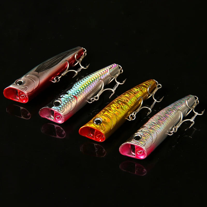 LETOYO Leurres Flottants Popper 8.5-30g - Action Irrésistible pour la Pêche en Surface