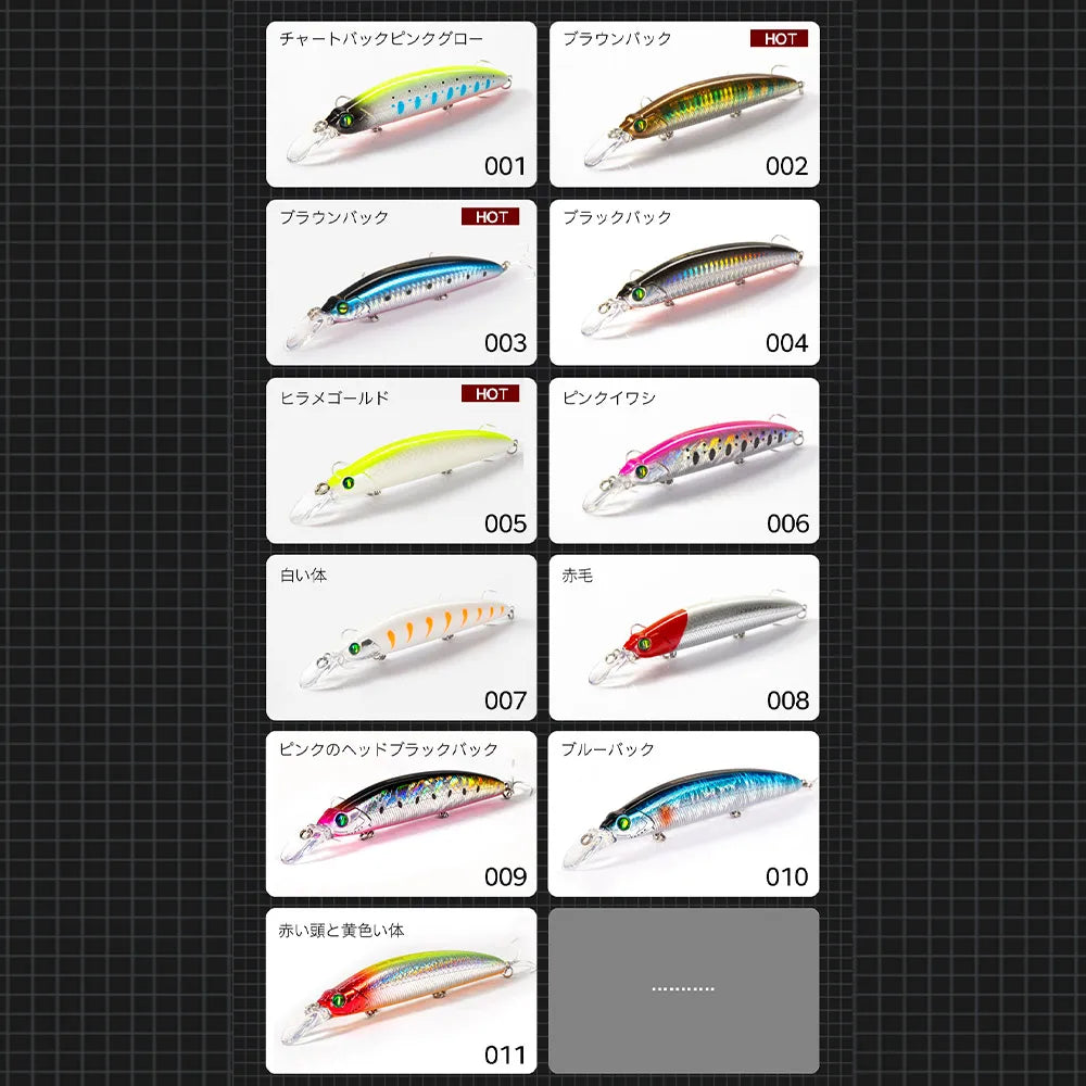 Hunthouse Chile Poke Gyodo Minnow Hard Fishing Lure Floating Jerkbait