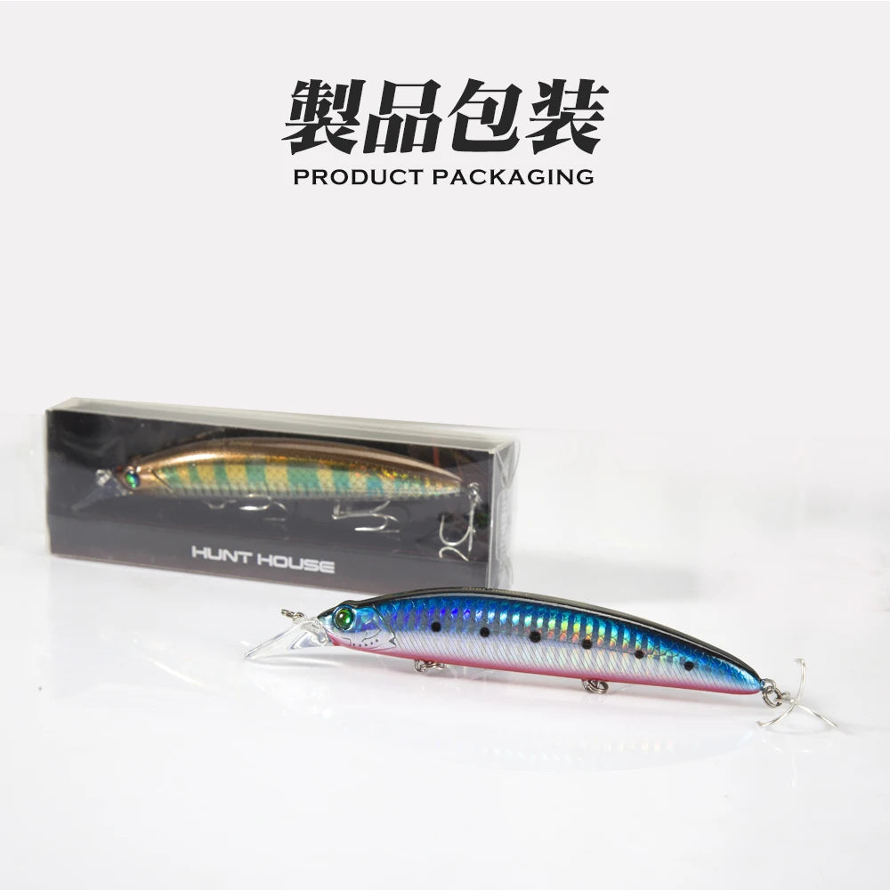 Hunthouse Chile Poke Gyodo Minnow Hard Fishing Lure Floating Jerkbait