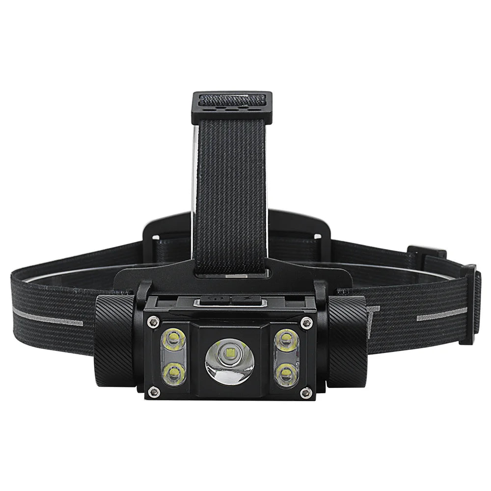 BORUiT Powerful LED Headlamp 6000LM Headlight TYPE-C Rechargeable