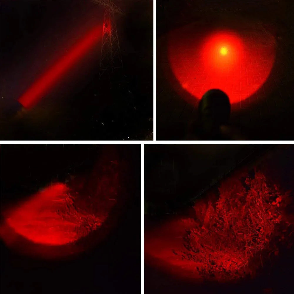 UltraFire C8 LED Outdoor Strong Red Light Flashlight Using 18650