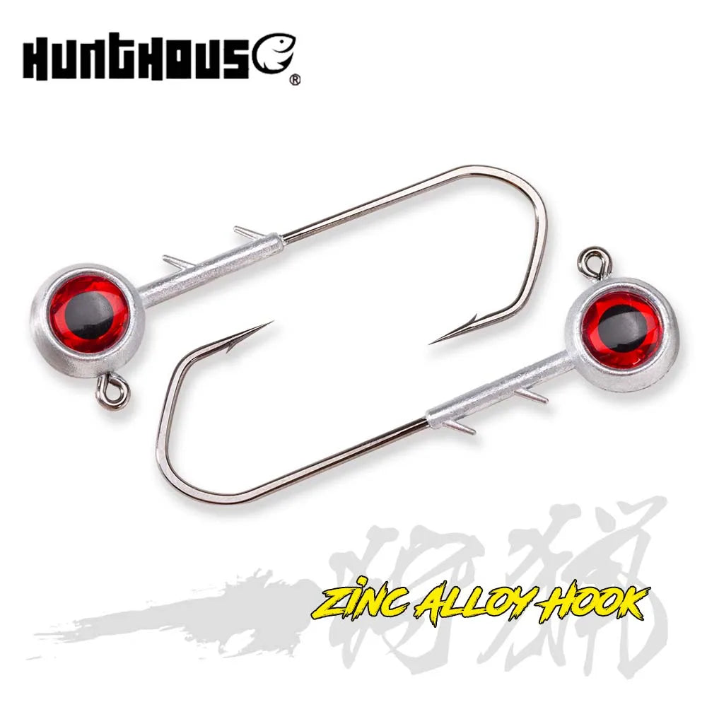 Hunthouse New Ajing Fishing Hooks With Red Eyes 5g 7g 10g 14g Zinc