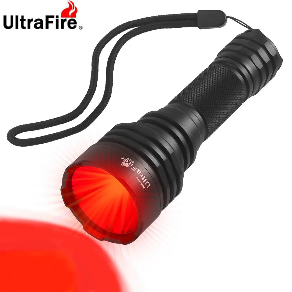 UltraFire C8 LED Outdoor Strong Red Light Flashlight Using 18650