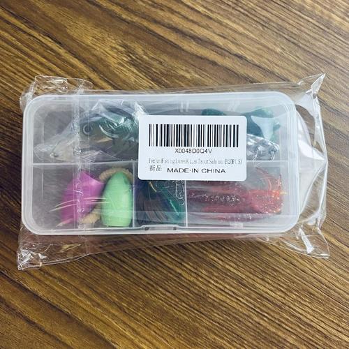 Pezlun Fishing Lures Kit Tackle Box Soft/Hard Bait for Bass Trout