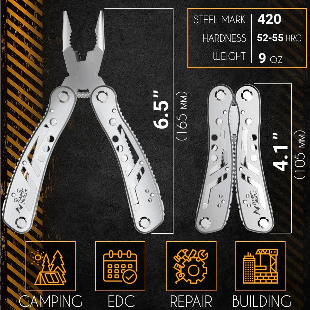 Portable Pocket Multitool 420 Stainless Steel Multitool Pliers Knife
