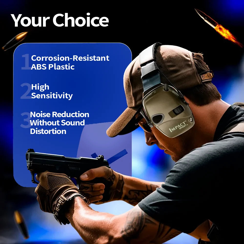 Electronic Shooting Earmuffs, Hearing Protection Shooters, NRR 22dB