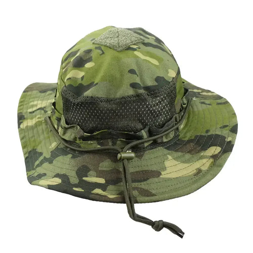 Chapeau Boonie Camouflage Tactique - Large Visière, Idéal pour les Hommes en Plein Air