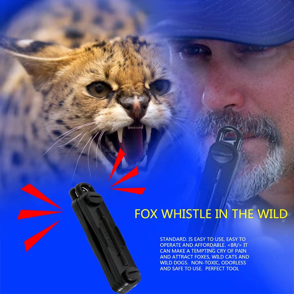 Outdoor Fox Down Fox Blaster Call Black Whistle Predator Hunting