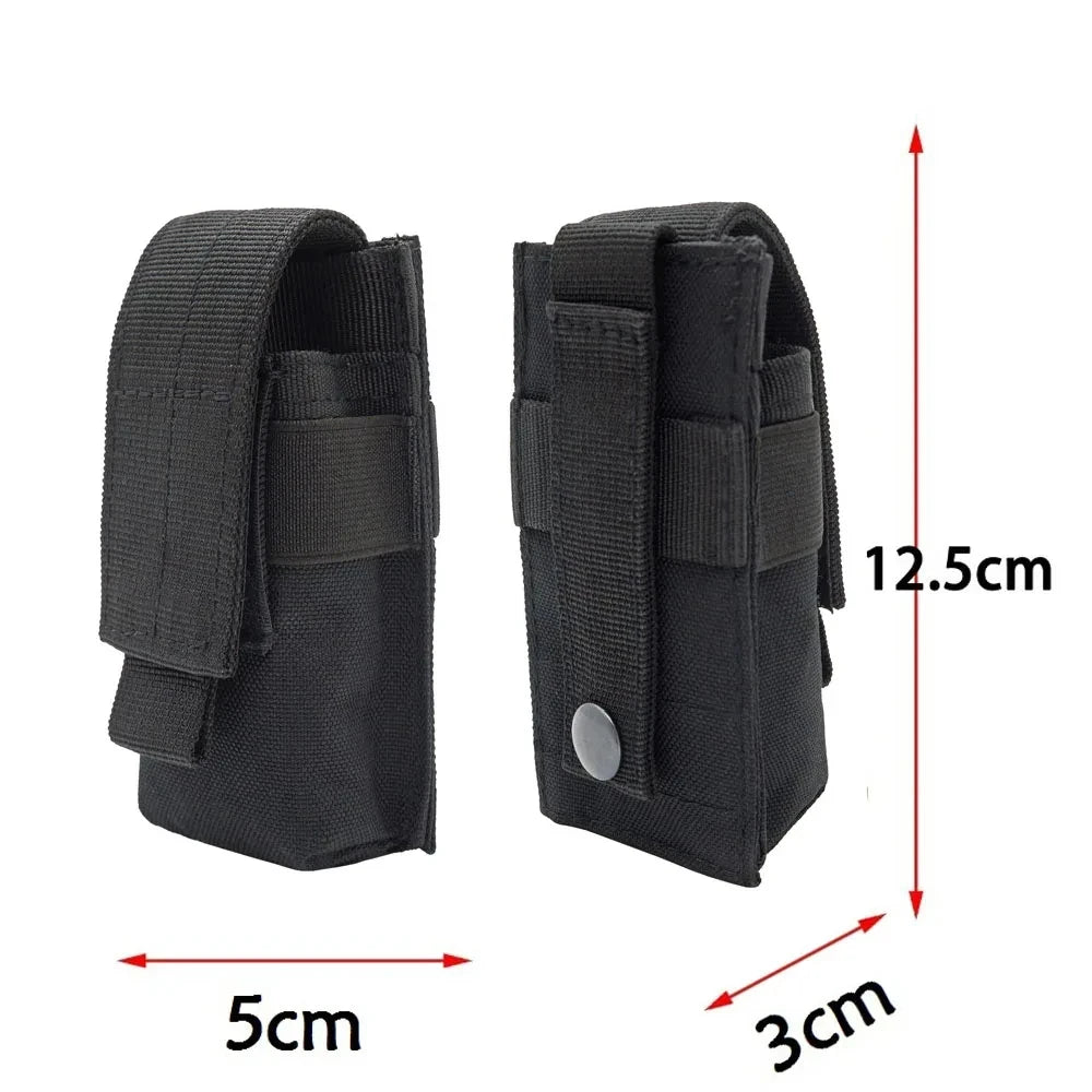 Tactical Molle Flashlight Pouch,Torch Holder,Magazine Single Mag