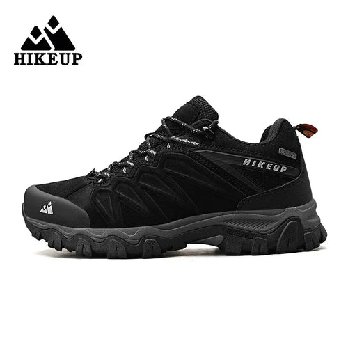 HIKEUP High Quality Leather Hiking Shoes Durable Outdoor Sport Men