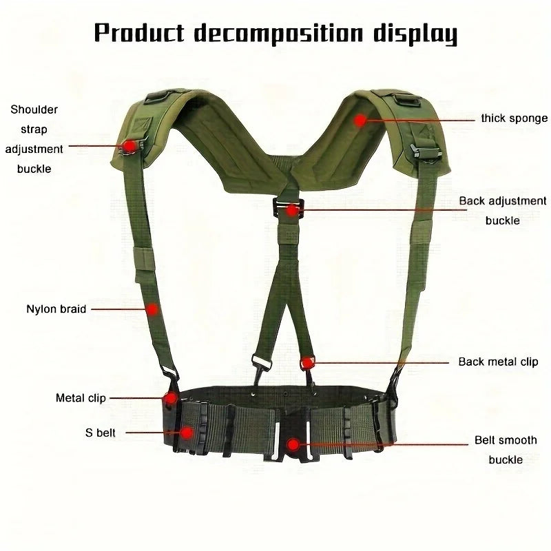 Ceinture Y-Tactique Polyvalente pour Chasse et Pêche - Confort et Liberté de Mouvement