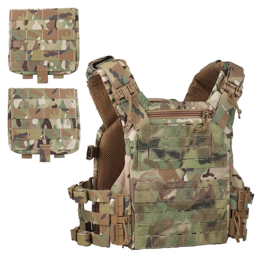 K19 Full-Size Hunting Vest Plate Carrier Fit for 80-110 cm, MOLLE