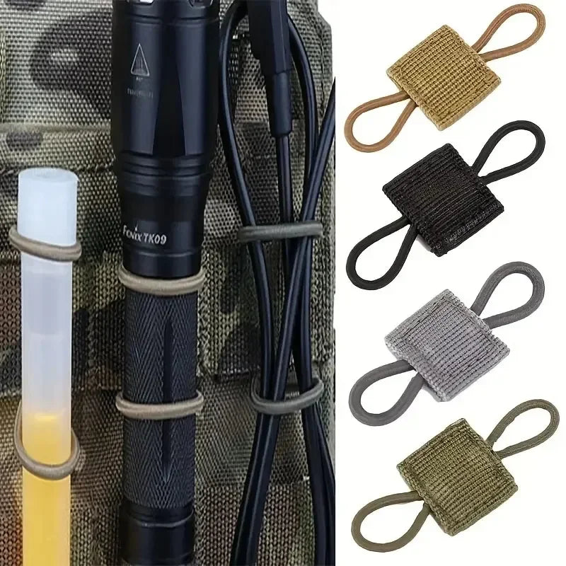 10 Pièces Sangles MOLLE Elastiques Nylon Pour Fixations