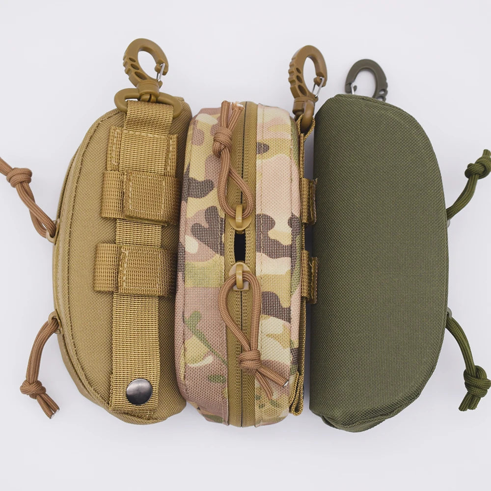 Tactical Molle Glasses Pouch Sunglasses EDC Waist Pack Utility Army