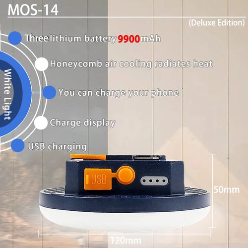 MOSLIGHTING Lampe de Camping Rechargeable - Éclairez vos Aventures en Plein Air