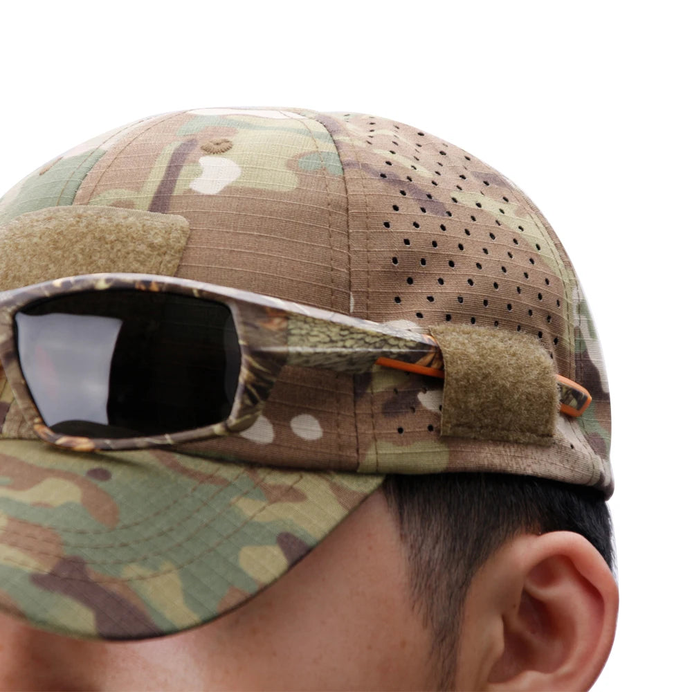 New Men Camouflage Baseball Cap Breathable Sunscreen Hat Outdoor