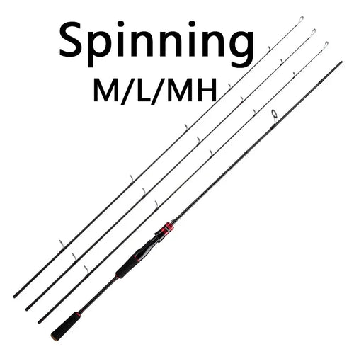 Ourbest Lure Fishing Rod 1.68/1.8/2.1/2.4M 30T Carbon Casting Spinning