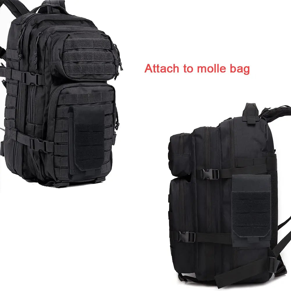 Outdoor Tactical Molle Waist Bag 1000D Oxford Black Storage Fanny Pack