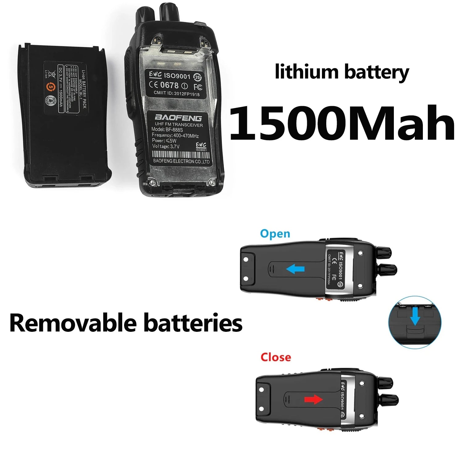 2pcs 4pcs 6pcs Wholesale Original Baofeng BF-888S 5km Long Range