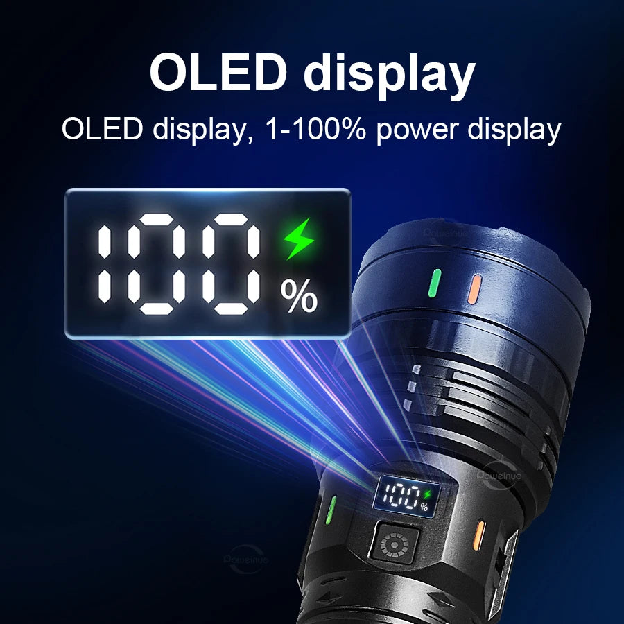 30000000LM High Power LED Flashlight Most Bright Tactical Torch