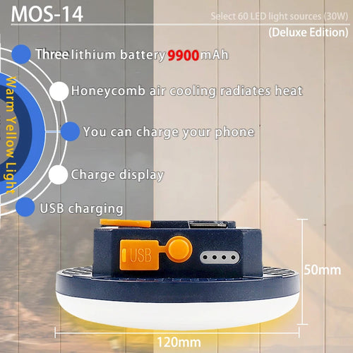 MOSLIGHTING Lampe de Camping Rechargeable - Éclairez vos Aventures en Plein Air