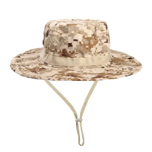 Camouflage Boonie Hat Wide Brim Men Women Sun Hat Outdoor Hiking