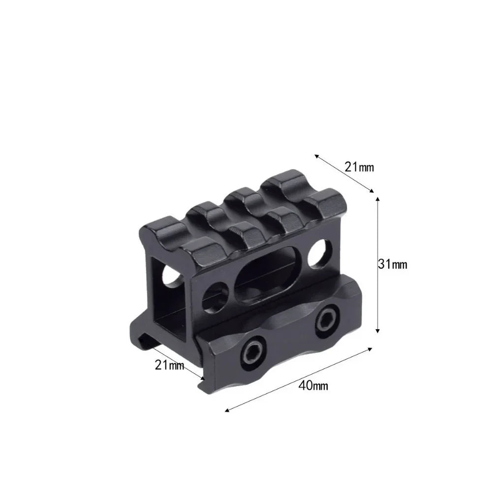 Tactical 3slot Holographic Red Dot T1 Height Increasing Metal Guide
