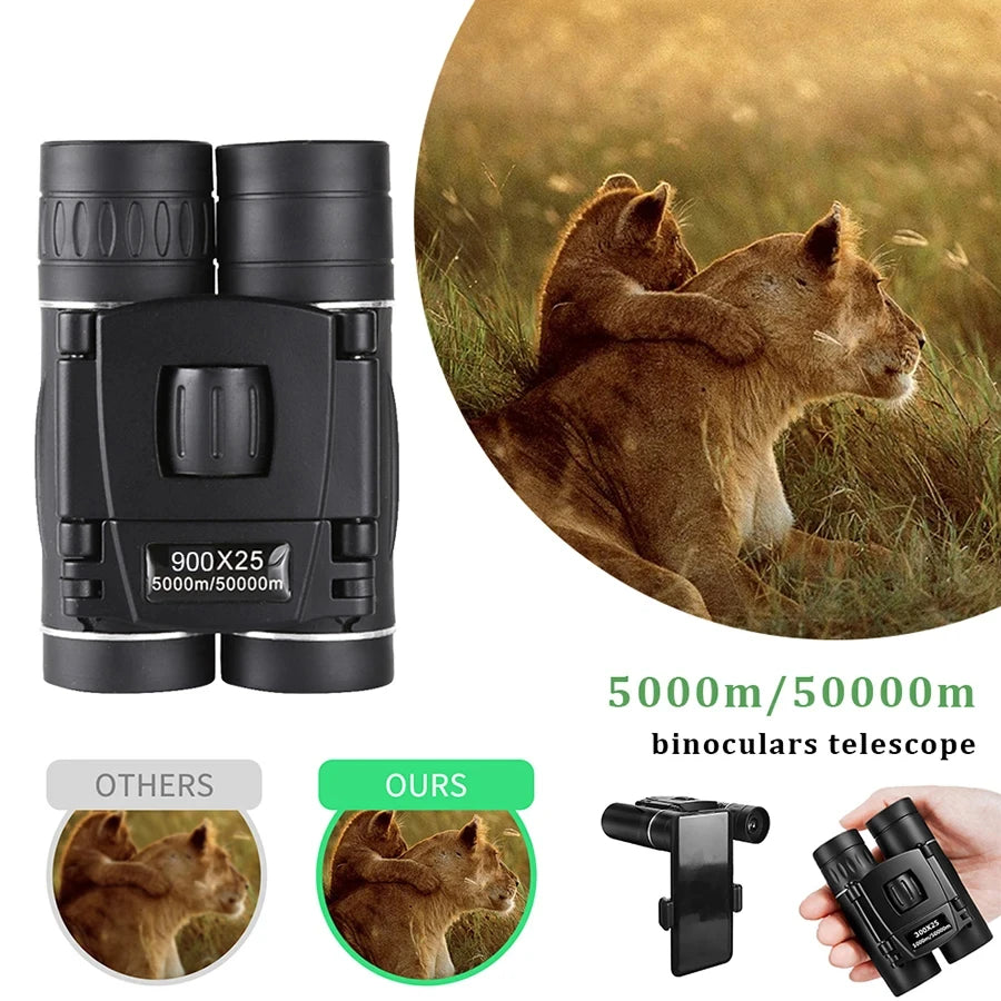 900x25 Professional HD Binoculars Powerful Remote Portable FMC BAK4