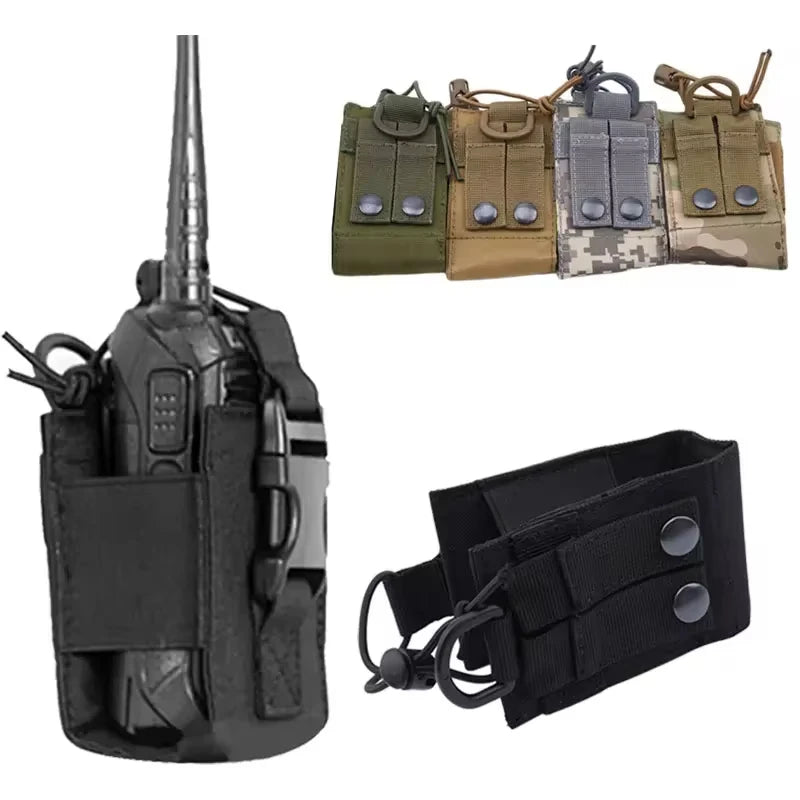 DIZETION Tactical Radio Pouch Hunting Walkie Talkie Holder Interphone