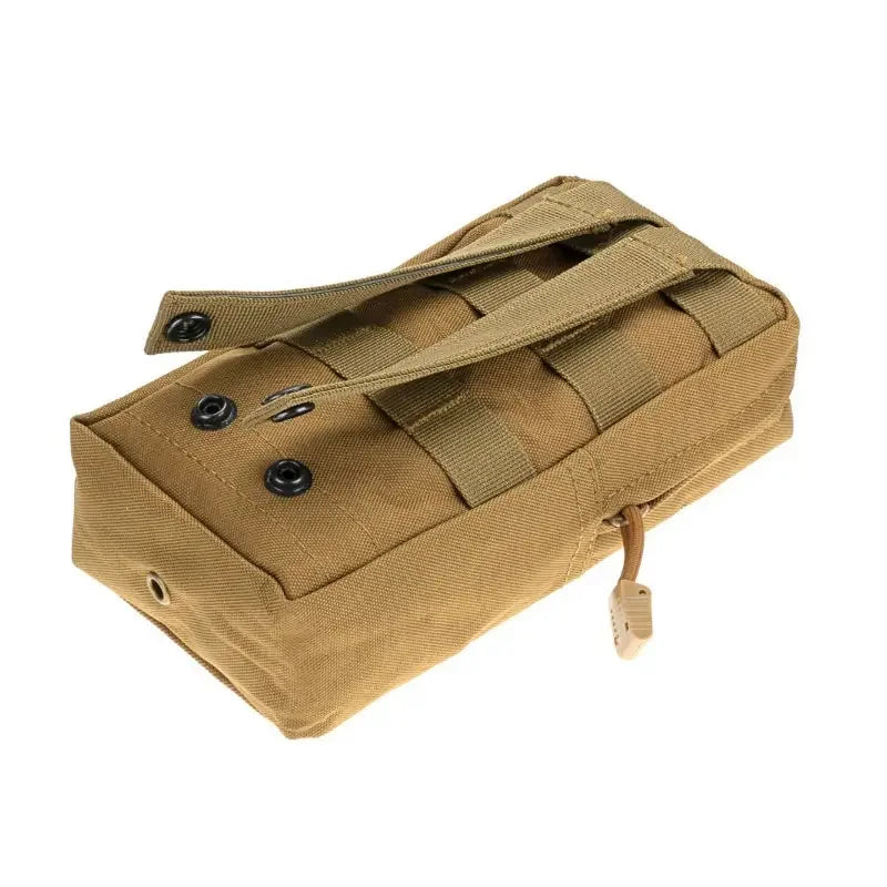 Outdoor Tactical Molle Waist Bag 600D Oxford Khaki Storage Fanny Pack