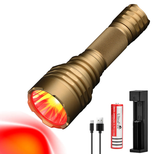 UltraFire C8 LED Outdoor Strong Red Light Flashlight Using 18650
