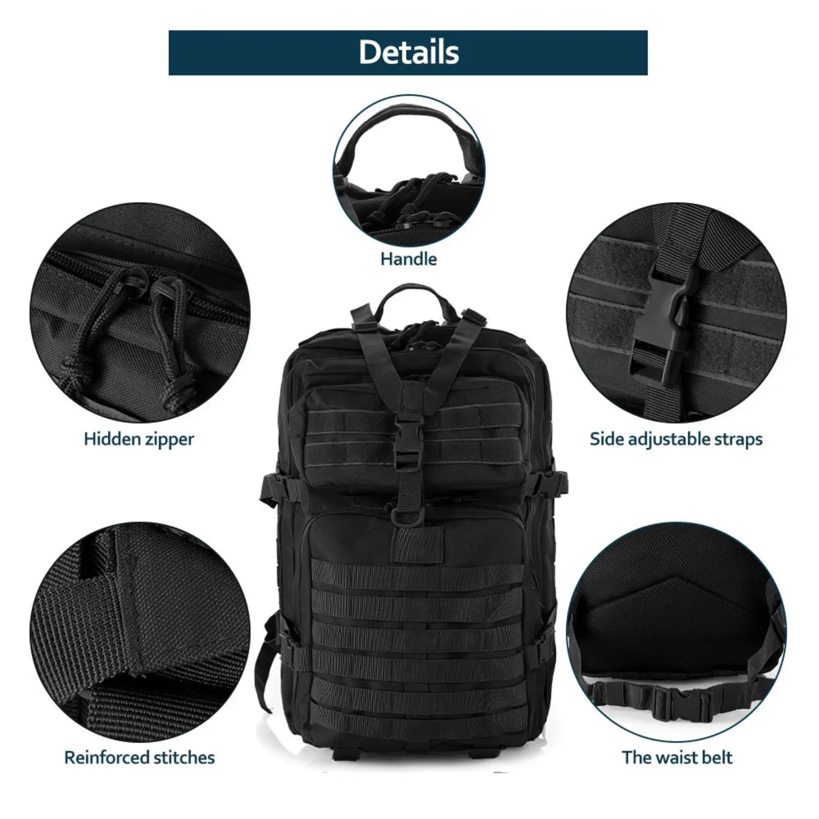 25L/50L Sturdy Nylon Waterproof Tactical Sports Trekking Fishing