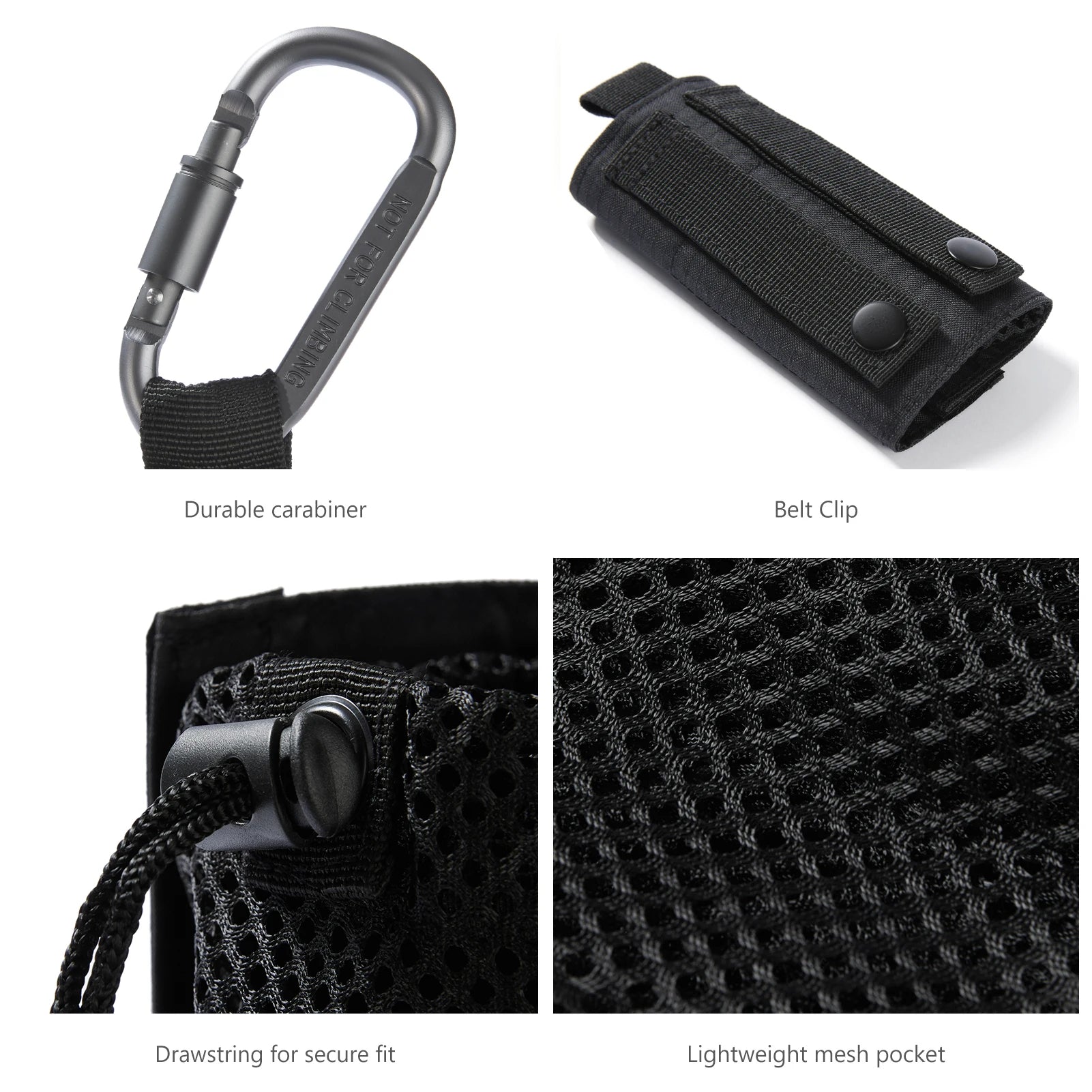 Bassdash Water Bottle Pouch with Molle Straps Belt Clip Carabiner