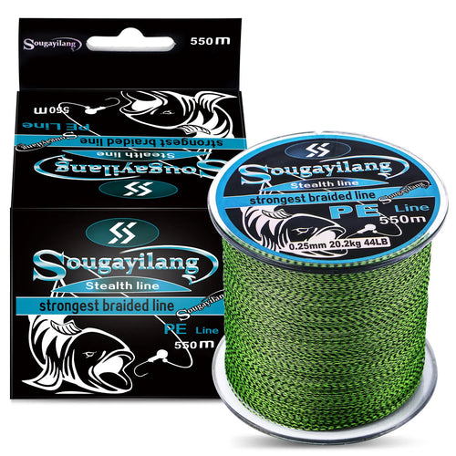 Sougayilang Ligne de Pêche Tressée PE 150M/350M - 4 Fils Colorés pour des Lancers Précis