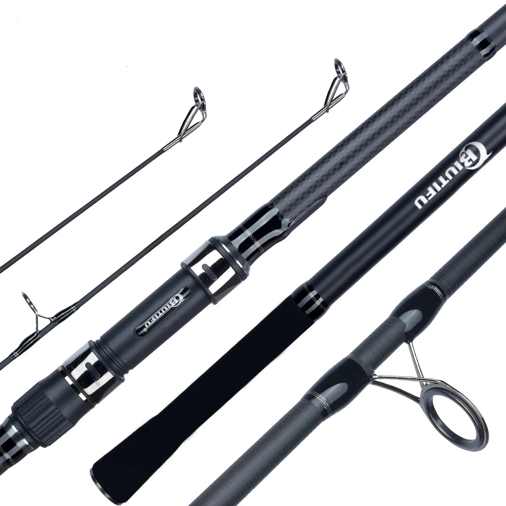 NNEOBA 2-Tips 4.2m Carbon Fiber Carp Fishing Rod Grey
