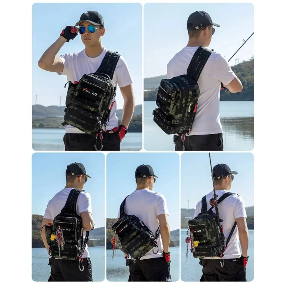 Fishing Tackle Backpack Storage Bag Men Outdoor Shoulder Fishing Lure