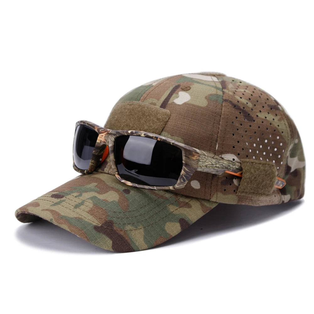 New Men Camouflage Baseball Cap Breathable Sunscreen Hat Outdoor