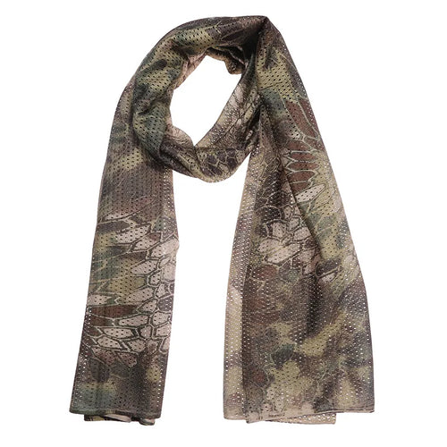 Large Camouflage Scarf Sniper Hunter Mesh Face Scarf Men Riding