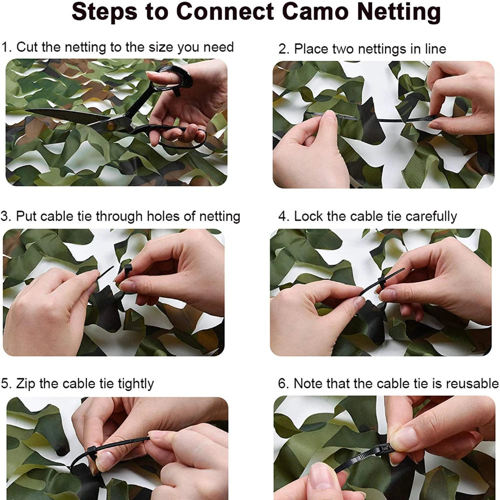 3Mx5M/4Mx6M Hunting Camouflage Nets Woodland Training Camo Netting Car