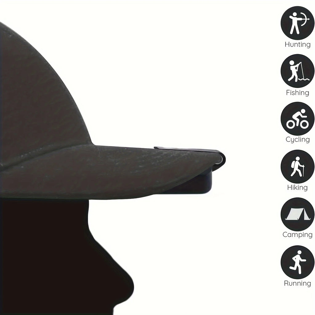 Luminex Lampe Frontale LED Ultra Brillante Clip-on pour Casquette – Idéale pour la Pêche en Plein Air