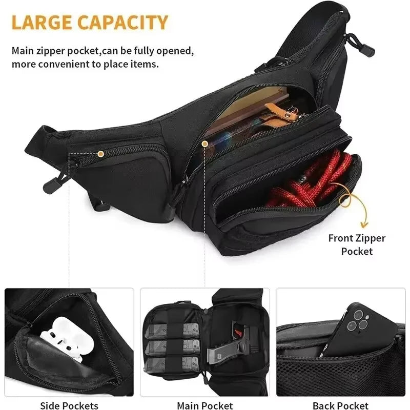 Waist Pack Nylon Bodypack Hiking Phone Pouch Outdoor Sports Armygreen