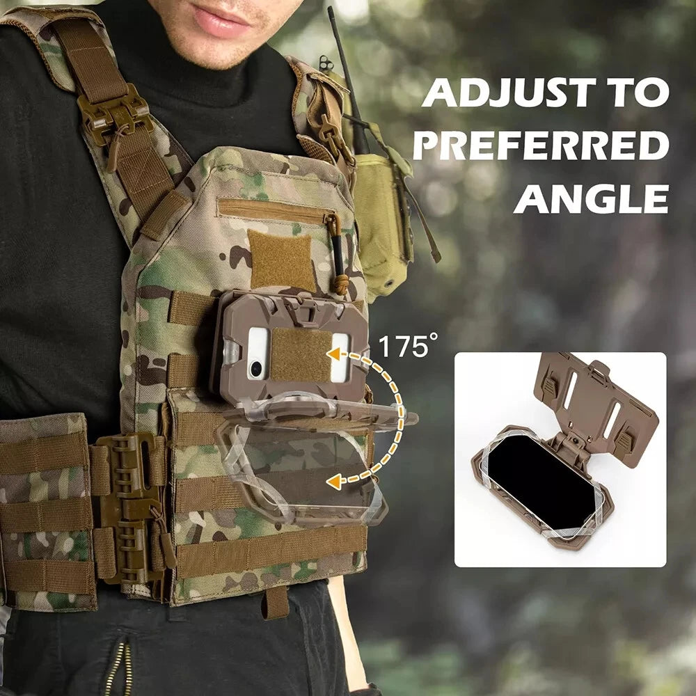 Tactical MOLLE Phone Holder, Folding Navigation Board, Cellphone Hold