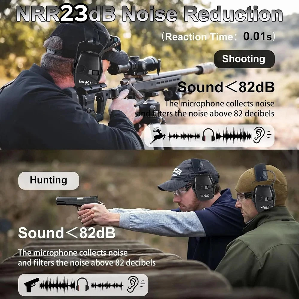 Electronic Shooting Headset Headphones for Hearing Protection Ear