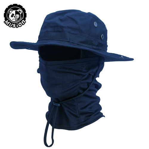 Musion Chapeau Boonie avec Balaclava - Chapeau Pliable et Protecteur contre le Soleil