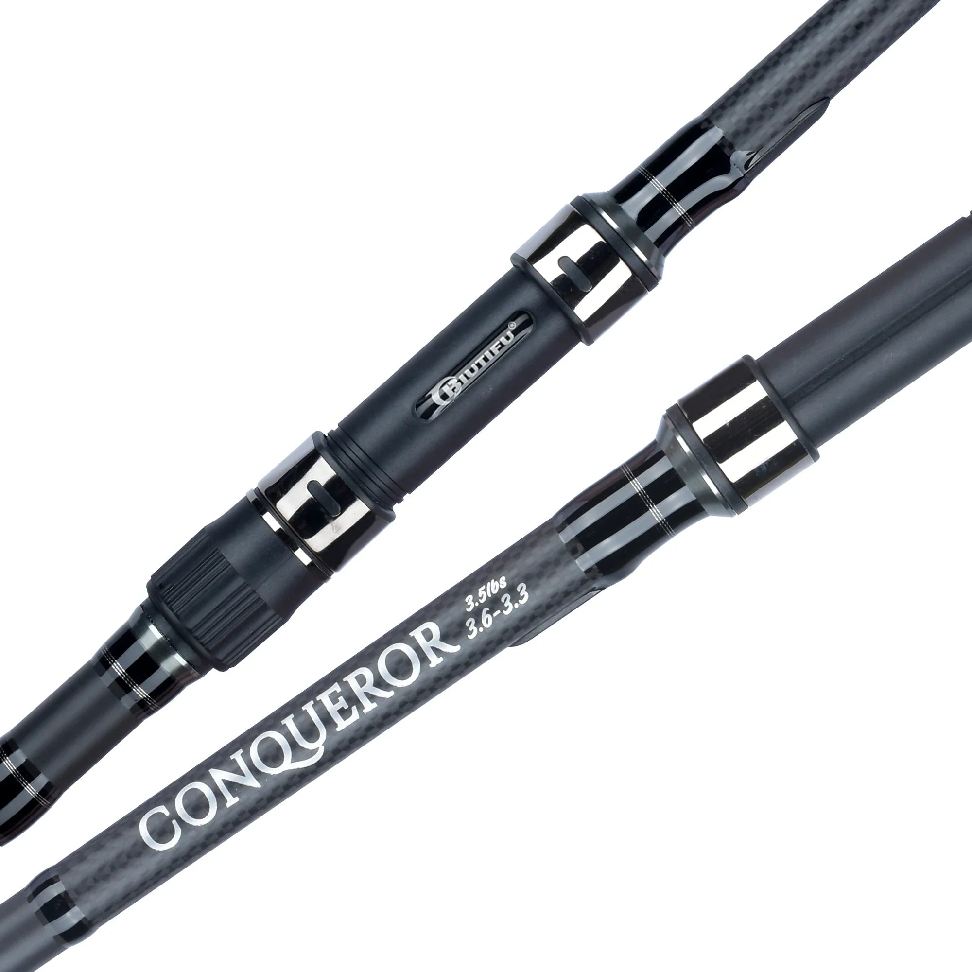 NNEOBA 2-Tips 4.2m Carbon Fiber Carp Fishing Rod Grey